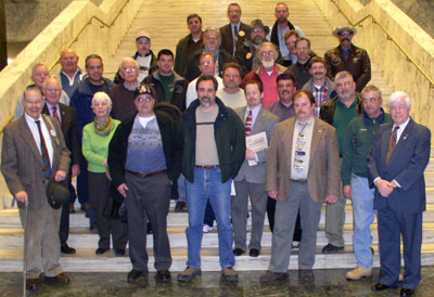This is a picture of some of our group with Sen. Larkin & Morahan from our 2005 trip.
